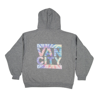 VANCITY TIE DYE UNDMC YOUTH ZIP UP HOOD - GREY