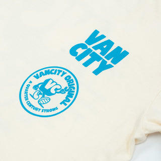 Vancity VC Peace Cream Team Tee - Cream/Azul Blue