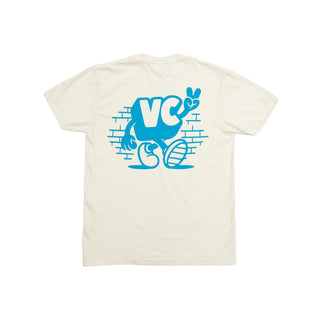 Vancity VC Peace Cream Team Tee - Cream/Azul Blue