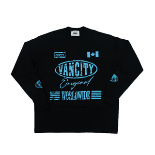 Basico Branco for Vancity - L/S Worldwide Tee - Black