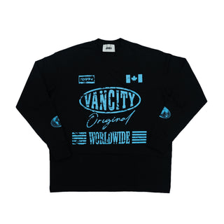 Basico Branco for Vancity - L/S Worldwide Tee - Black