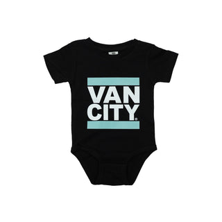 Vancity infant UnDMC onesie - Black/Teal