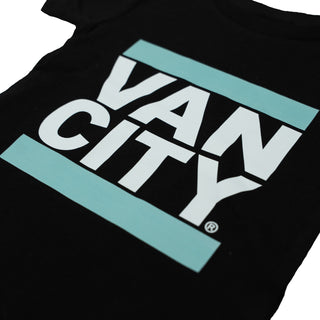 Vancity infant UnDMC onesie - Black/Teal