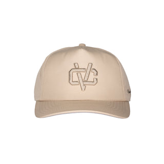 VC Link logo nylon 5-panel unstructured snapback - Sand