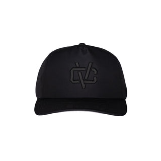 VC Link logo nylon 5-panel unstructured snapback - Blackout