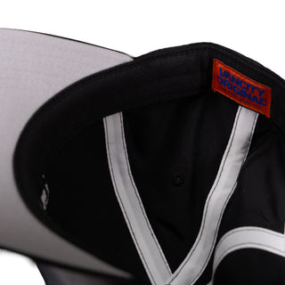 VC Link logo nylon 5-panel unstructured snapback - Blackout