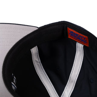 VC Link logo nylon 5-panel unstructured snapback - Midnight Navy