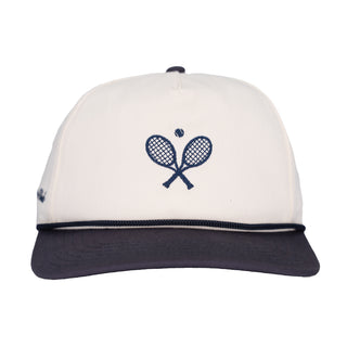 Vancity Sports 5 panel half structured strapback - Cream/Navy