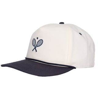 Vancity Sports 5 panel half structured strapback - Cream/Navy