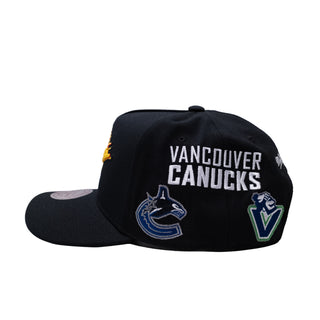 Vancouver Canucks Historical A-Frame Snapback - Black