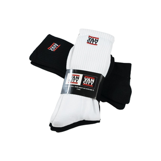 Lot de 2 paires de chaussettes mi-mollet Vancity Original Brand® Undmc - Blanc/noir